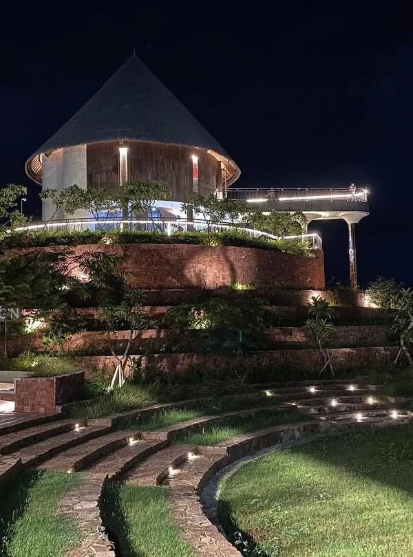 View from Puncak Waringin overlooking Labuan Bajo’s harbor and sunset