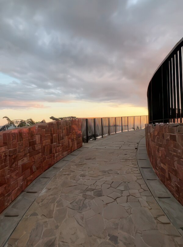 View from Puncak Waringin overlooking Labuan Bajo’s harbor and sunset