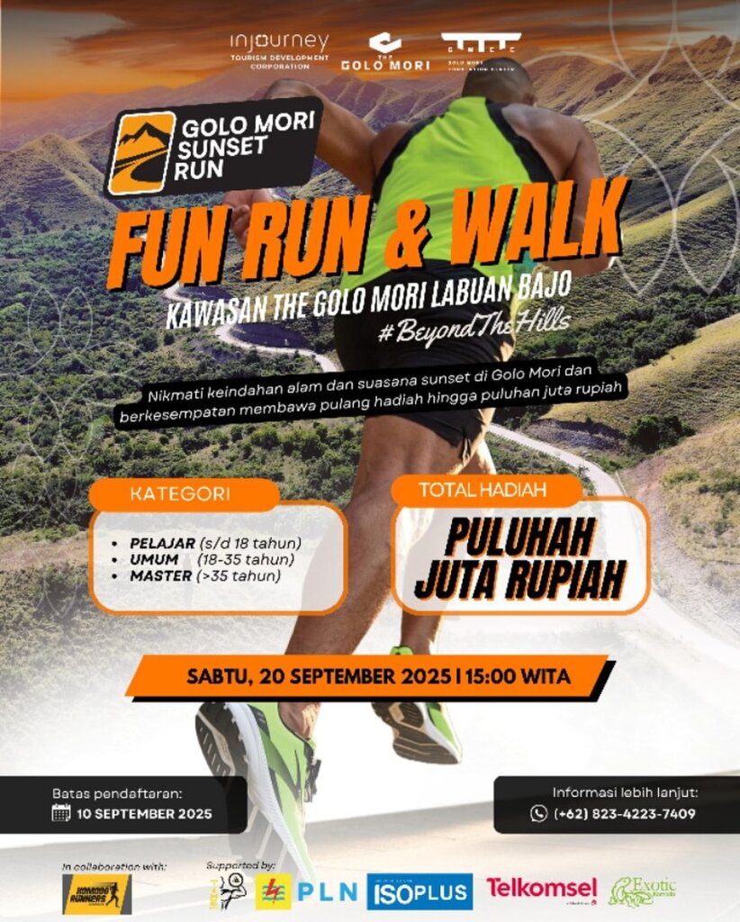 Golo Mori Run 2025 running event in Labuan Bajo, Flores, Indonesia