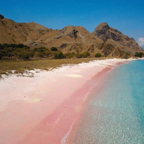 Taman Nasional Komodo – UNESCO World Heritage Site in East Nusa Tenggara Komodo National Park landscape with islands and blue ocean in East Nusa Tenggara